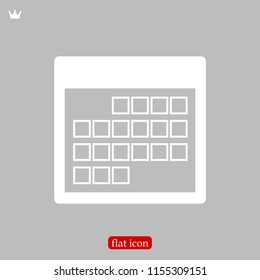 Calendar icon, vector illustration. Flat design eps 10