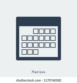 Calendar icon, vector illustration. Flat design eps 10