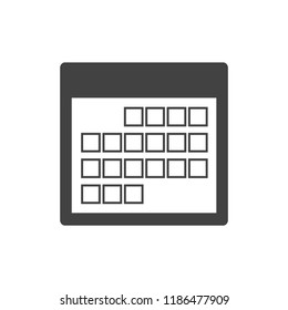Calendar icon, vector illustration. Flat design eps 10