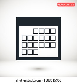 Calendar icon, vector illustration. Flat design eps 10