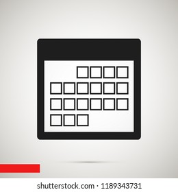 Calendar icon, vector illustration. Flat design eps 10