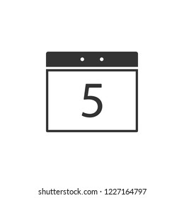 Calendar icon, vector illustration. Flat design style. Vector icon