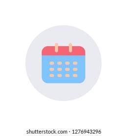 Calendar Icon Vector Illustration in Flat Style for Any Purpose