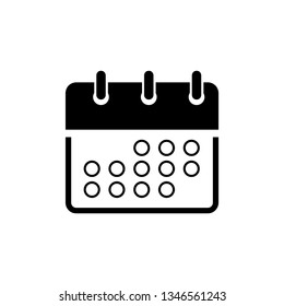 Calendar icon vector illustration with a flat design style.