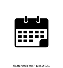 Calendar icon vector illustration with a flat design style.