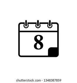 Calendar icon vector illustration with a flat design style.