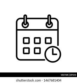 Calendar Icon vector illustration flat design logo template . EPS 10
