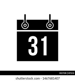 Calendar Icon vector illustration flat design logo template . EPS 10