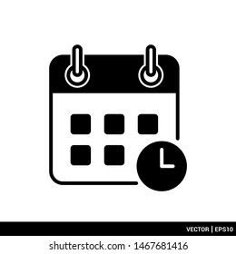 Calendar Icon vector illustration flat design logo template . EPS 10
