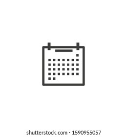 Calendar icon. Vector illustration in flat design