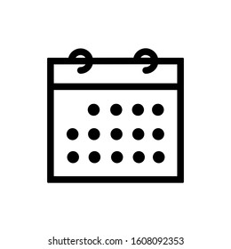 Calendar icon, vector illustration. Flat design style. vector calendar icon illustration isolated on white background, calendar icon Eps10. calendar icons graphic design vector symbols.