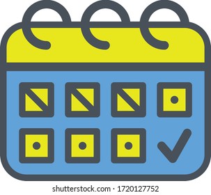 ilustración vectorial de icono de calendario plana