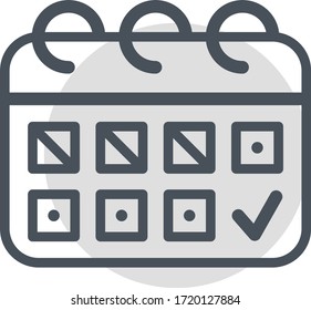 ilustración vectorial de icono de calendario plana