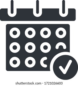calendar icon vector illustration flat