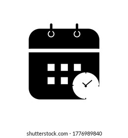 Calendar icon vector illustration. Flat design style. Vector calendar icon illustration isolated on White background. Calendar icon graphic design vector symbols. Mark the date, holiday, important day