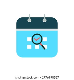 Calendar icon vector illustration. Flat design style. Vector calendar icon illustration isolated on White background. Calendar icon graphic design vector symbols. Mark the date, holiday, important day