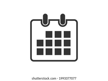 Calendar icon, vector illustration. Flat design style.