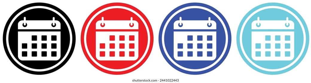 Calendar icon, vector illustration. Flat design style. vector calendar icon illustration isolated on White background, calendar icon Eps10. calendar icons graphic design vector symbols.