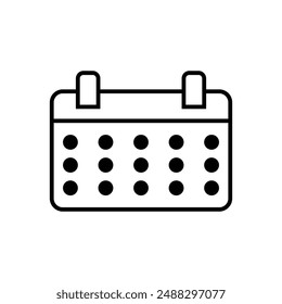 Calendar icon, vector illustration. Flat design style. vector calendar icon illustration isolated on white background. Vector illustration. EPS file 113.