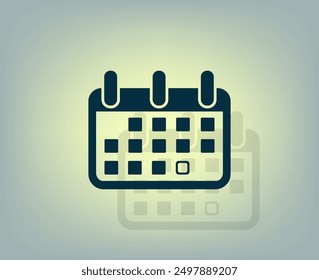 Icono de calendario, Ilustración vectorial. Estilo de diseño plano
