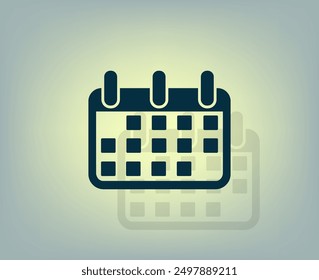Calendar icon, vector illustration. Flat design style