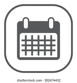 Calendar icon, vector illustration. Flat design style