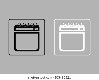 Calendar icon,  vector illustration. Flat design style