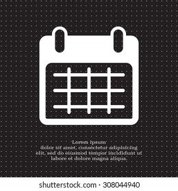Calendar icon, vector illustration. Flat design style