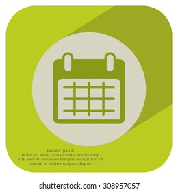 Calendar icon, vector illustration. Flat design style