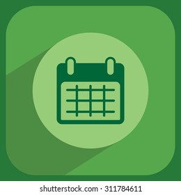 Calendar icon, vector illustration. Flat design style