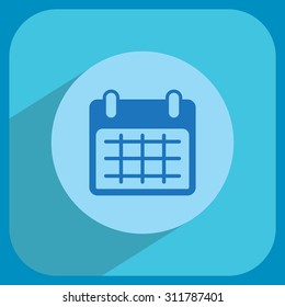 Calendar icon, vector illustration. Flat design style
