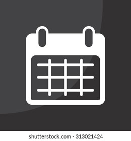 Calendar icon, vector illustration. Flat design style