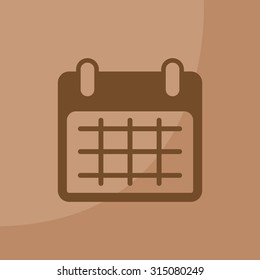 Calendar icon, vector illustration. Flat design style