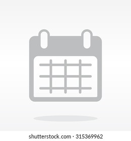 Calendar icon, vector illustration. Flat design style