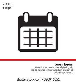 Calendar icon, vector illustration. Flat design style
