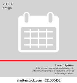 Calendar icon, vector illustration. Flat design style