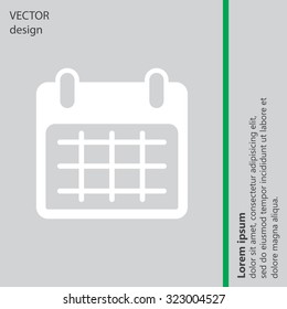 Calendar icon, vector illustration. Flat design style