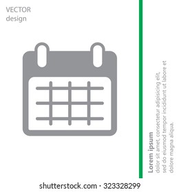 Calendar icon, vector illustration. Flat design style
