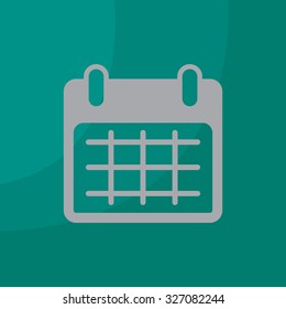 Calendar icon, vector illustration. Flat design style