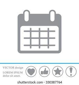 Calendar icon, vector illustration. Flat design style