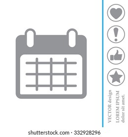 Calendar icon, vector illustration. Flat design style