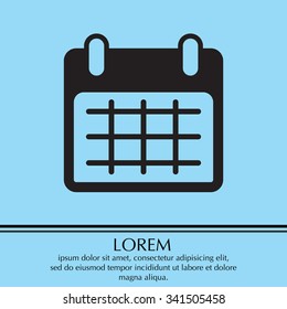 Calendar icon, vector illustration. Flat design style