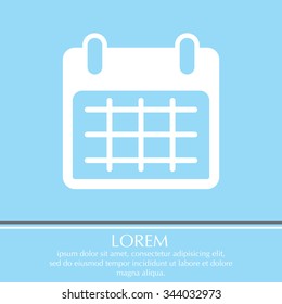 Calendar icon, vector illustration. Flat design style