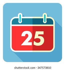 Calendar icon. Vector illustration. Flat design.