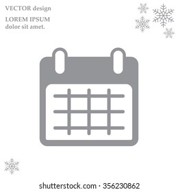 Calendar icon, vector illustration. Flat design style