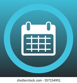 Calendar icon, vector illustration. Flat design style