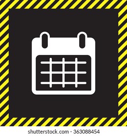Calendar icon, vector illustration. Flat design style