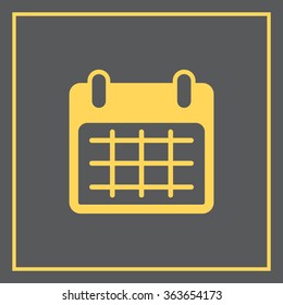 Calendar icon, vector illustration. Flat design style