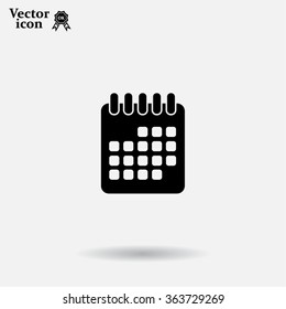 Calendar icon, vector illustration. Flat design style