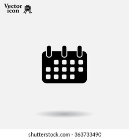 Calendar icon, vector illustration. Flat design style